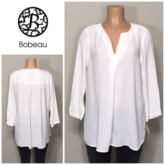 Bobeau white blouse. NWOT - Picture 1 of 5